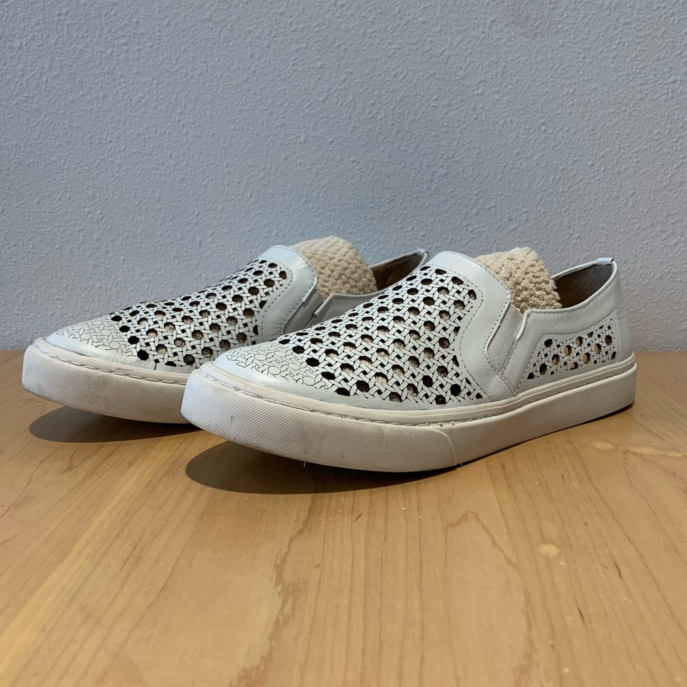 Verofatto Brazilian Leather Slip On, Cream, Women's 10